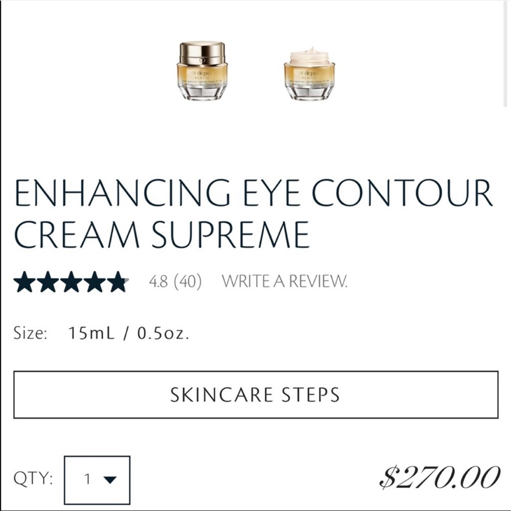 Brand new Cle de Peau eye cream